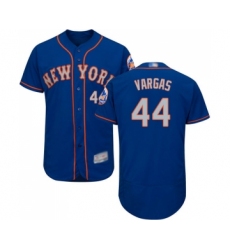 Men's New York Mets #44 Jason Vargas Royal Gray Alternate Flex Base Authentic Collection Baseball Jersey