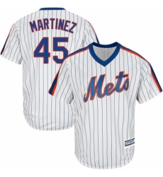 Youth Majestic New York Mets #45 Pedro Martinez Authentic White Alternate Cool Base MLB Jersey
