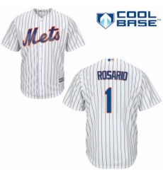 Youth Majestic New York Mets #1 Amed Rosario Authentic White Home Cool Base MLB Jersey
