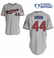 Men's Majestic Minnesota Twins #44 Kyle Gibson Authentic Grey Road Cool Base MLB Jersey