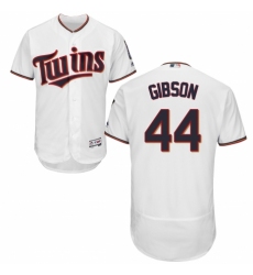 Men's Majestic Minnesota Twins #44 Kyle Gibson White Home Flex Base Authentic Collection MLB Jersey