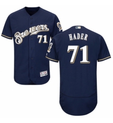 Men's Majestic Milwaukee Brewers #71 Josh Hader White Alternate Flex Base Authentic Collection MLB Jersey