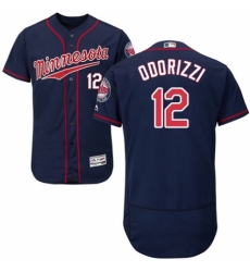 Men's Majestic Minnesota Twins #12 Jake Odorizzi Authentic Navy Blue Alternate Flex Base Authentic Collection MLB Jersey