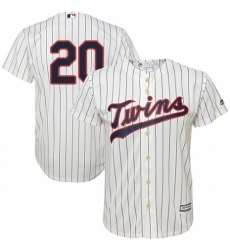 Youth Majestic Minnesota Twins #20 Eddie Rosario Authentic Cream Alternate Cool Base MLB Jersey