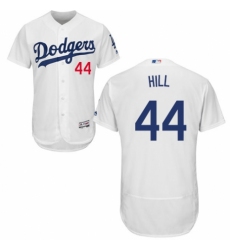 Men's Majestic Los Angeles Dodgers #44 Rich Hill White Home Flex Base Authentic Collection MLB Jersey