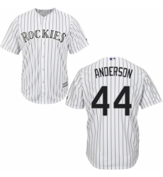 Youth Majestic Colorado Rockies #44 Tyler Anderson Authentic White Home Cool Base MLB Jersey
