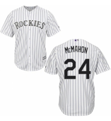 Youth Majestic Colorado Rockies #24 Ryan McMahon Authentic White Home Cool Base MLB Jersey
