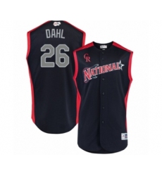 Youth Colorado Rockies #26 David Dahl Authentic Navy Blue National League 2019 Baseball All-Star Jersey