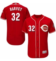Men's Majestic Cincinnati Reds #32 Matt Harvey Red Alternate Flex Base Authentic Collection MLB Jersey
