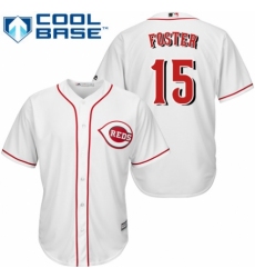 Men's Majestic Cincinnati Reds #15 George Foster Replica White Home Cool Base MLB Jersey
