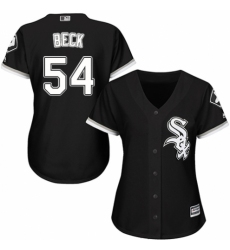 Women's Majestic Chicago White Sox #54 Chris Beck Authentic Black Alternate Home Cool Base MLB Jersey