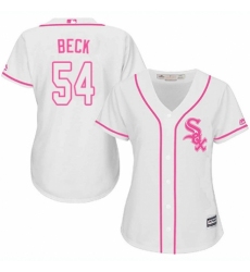 Women's Majestic Chicago White Sox #54 Chris Beck Authentic White Fashion Cool Base MLB Jersey