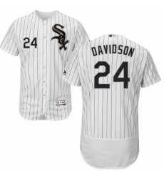 Men's Majestic Chicago White Sox #24 Matt Davidson White Home Flex Base Authentic Collection MLB Jersey