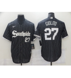 Men's Nike Chicago White Sox #27 Lucas Giolito Black Alternate Jersey