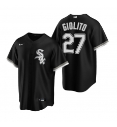 Men's Nike Chicago White Sox #27 Lucas Giolito Black Alternate Stitched Baseball Jersey