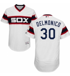 Men's Majestic Chicago White Sox #30 Nicky Delmonico White Alternate Flex Base Authentic Collection MLB Jersey
