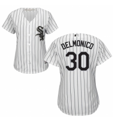 Women's Majestic Chicago White Sox #30 Nicky Delmonico Authentic White Home Cool Base MLB Jersey