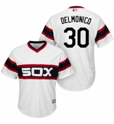 Youth Majestic Chicago White Sox #30 Nicky Delmonico Replica White 2013 Alternate Home Cool Base MLB Jersey