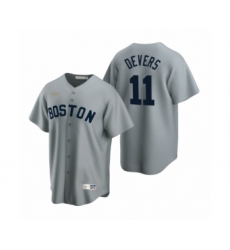 Youth Boston Red Sox #11 Rafael Devers Nike Gray Cooperstown Collection Road Jersey