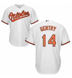 Youth Majestic Baltimore Orioles #14 Craig Gentry Authentic White Home Cool Base MLB Jersey