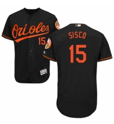 Men's Majestic Baltimore Orioles #15 Chance Sisco Black Alternate Flex Base Authentic Collection MLB Jersey