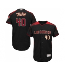 Men's Arizona Diamondbacks #40 Andrew Chafin Black Alternate Authentic Collection Flex Base Baseball Jersey