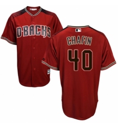 Men's Majestic Arizona Diamondbacks #40 Andrew Chafin Replica Red/Brick Alternate Cool Base MLB Jersey