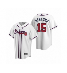 Men's Atlanta Braves #15 Sean Newcomb Nike White 2020 Replica Home Jersey