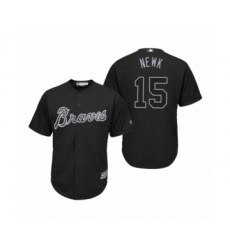 Youth Atlanta Braves #15 Sean Newcomb Newk Black 2019 Players Weekend Replica Jersey