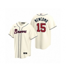 Youth Atlanta Braves #15 Sean Newcomb Nike Cream 2020 Replica Alternate Jersey