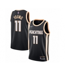 Youth Atlanta Hawks #11 Trae Young Swingman Black Basketball Jersey - 2019 20 City Edition