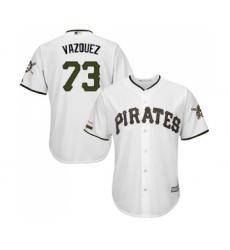 Men's Pittsburgh Pirates #73 Felipe Vazquez Replica White Alternate Cool Base Baseball Jersey