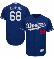 Men's Majestic Los Angeles Dodgers #68 Ross Stripling Royal Blue Alternate Flex Base Authentic Collection MLB Jersey