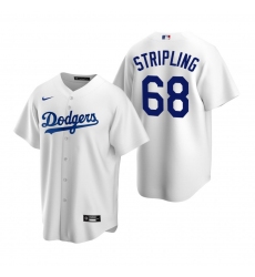 Men's Nike Los Angeles Dodgers #68 Ross Stripling White Home Stitched Baseball Jersey