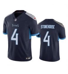 Men's Tennessee Titans #4 Ryan Stonehouse Navy 2023 F.U.S.E. Vapor Limited Football Stitched Jersey