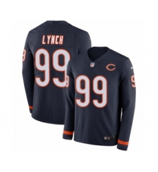 Youth Nike Chicago Bears #99 Aaron Lynch Limited Navy Blue Therma Long Sleeve NFL Jersey