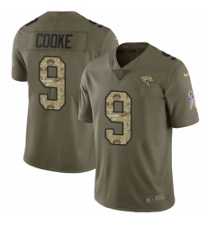 Youth Nike Jacksonville Jaguars #9 Logan Cooke Limited Olive/Camo 2017 Salute to Service NFL Jersey