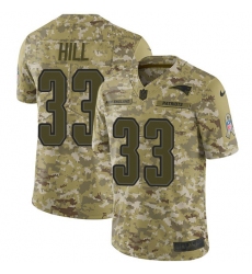 Youth Nike New England Patriots #33 Jeremy Hill Limited Camo 2018 Salute to Service NFL Jersey