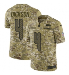 Men's Nike Seattle Seahawks #4 Michael Dickson Limited Camo 2018 Salute to Service NFL Jersey