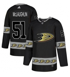 Men's Adidas Anaheim Ducks #51 Blake McLaughlin Premier Black Team Logo Fashion NHL Jersey