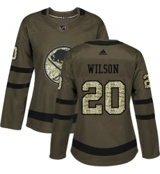 Women's Adidas Buffalo Sabres #20 Scott Wilson Authentic Green Salute to Service NHL Jersey
