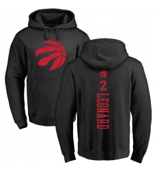 NBA Nike Toronto Raptors #2 Kawhi Leonard Black One Color Backer Pullover Hoodie