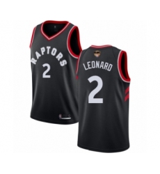 Women's Toronto Raptors #2 Kawhi Leonard Swingman Black 2019 Basketball Finals Bound Jersey Statement Edition