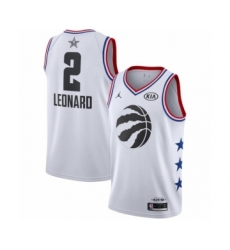 Youth Jordan Toronto Raptors #2 Kawhi Leonard Swingman White 2019 All-Star Game Basketball Jersey