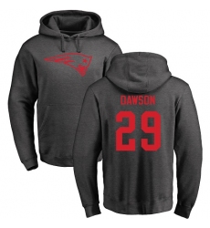 NFL Nike New England Patriots #29 Duke Dawson Ash One Color Pullover Hoodie