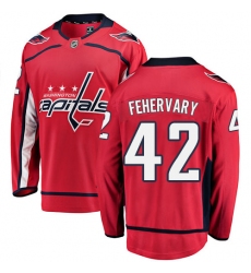 Youth Washington Capitals #42 Martin Fehervary Fanatics Branded Red Home Breakaway NHL Jersey