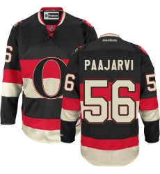 Women's Reebok Ottawa Senators #56 Magnus Paajarvi Authentic Black Third NHL Jersey
