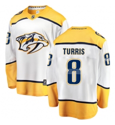 Men's Nashville Predators #8 Kyle Turris Fanatics Branded White Away Breakaway NHL Jersey