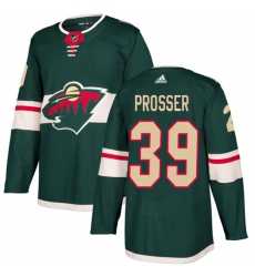 Youth Adidas Minnesota Wild #39 Nate Prosser Premier Green Home NHL Jersey