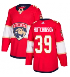 Men's Adidas Florida Panthers #39 Michael Hutchinson Premier Red Home NHL Jersey